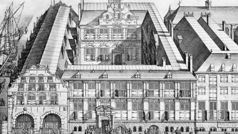 East India House - the Amsterdam headquarters of the VOC, 17th century.