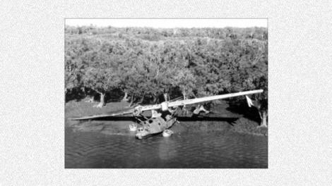 A world war two water plane landing
