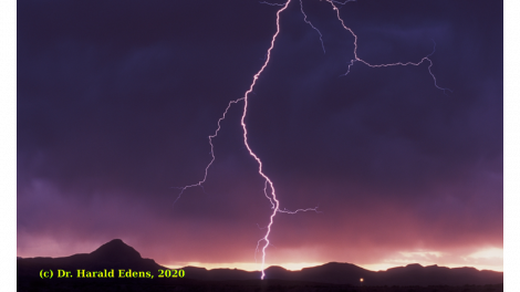 Caption: Lightning strike