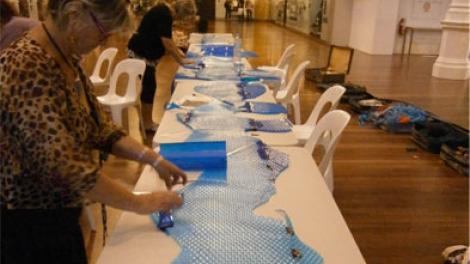 Setting up school holiday activities at the WA Museum