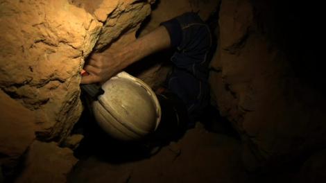 A scientist working deep in a Nullarbor cave