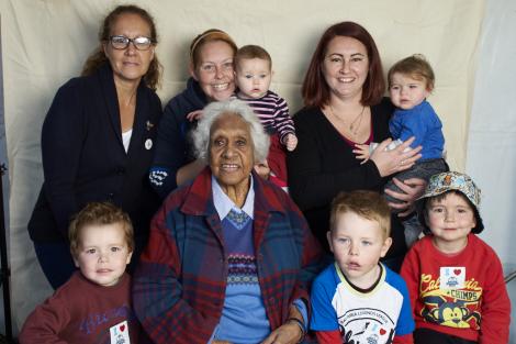 Potrait of Joanne, Kathleen, Kate, Naomi, Elroy, John, Minnie, Lochlain and James