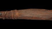 Detail view of spear with wooden barb, Eucalyptus doratoyxlon (spearwood mallee), King George Sound, 1821. 