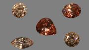 Five pink diamonds from Western Australia