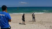 Installing the sculpture for the art exhibition Sculptures by the Sea