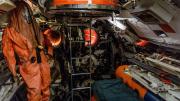 Living quarters in the HMAS Ovens.