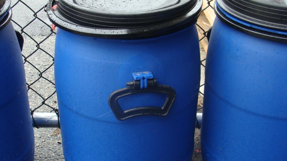 Large plastic drums