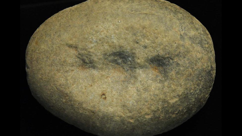 A grinding stone with obvious dimples