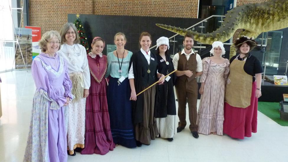 WA Museum staff dressed in 18th century fashion