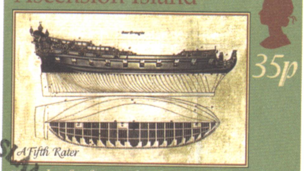 Postage stamp showing the Wreck of the Roebuck