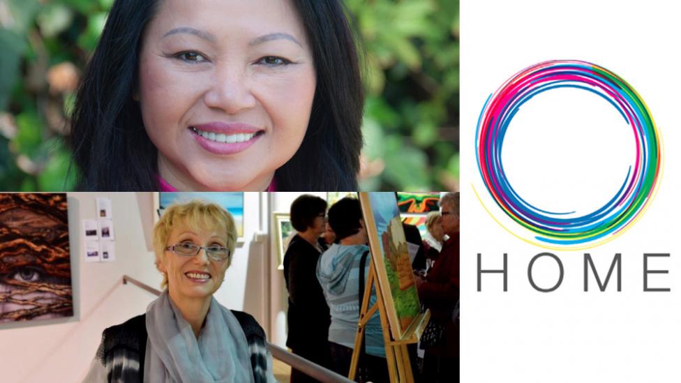 Compilation of portraits of Carina Hoang and Jana Vodesil-Baruffi