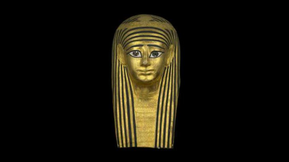 Gilded gold mask