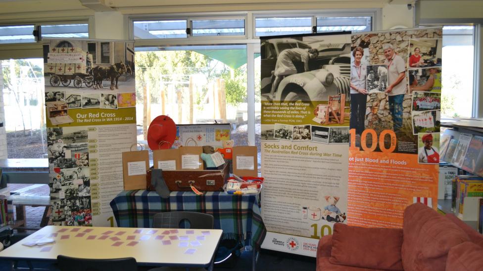 Exhibition display for the Red Cross exhibition