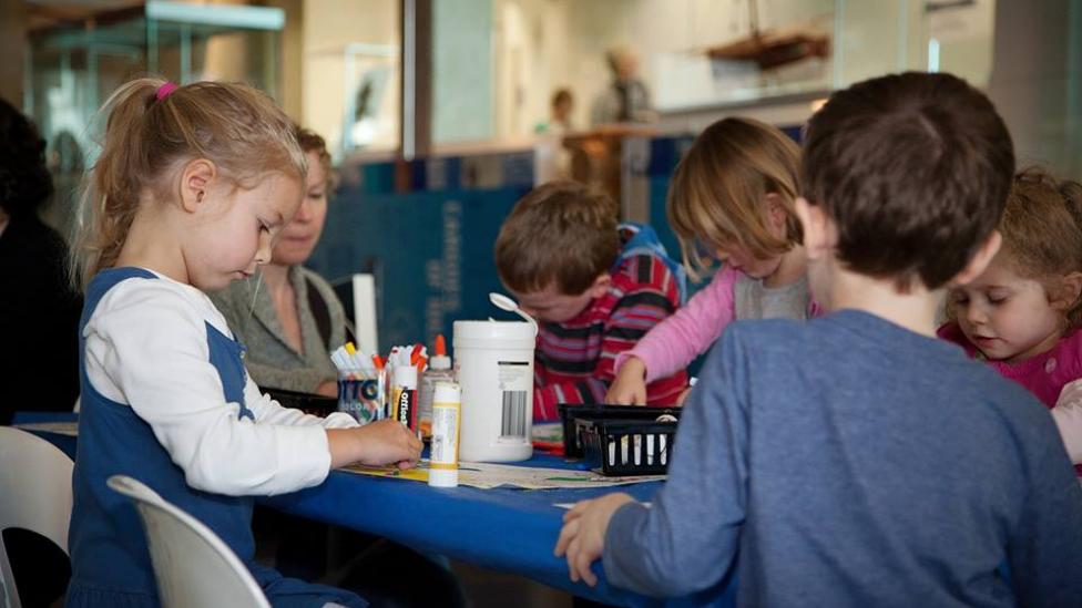 Children participating in activities at the WA Museum