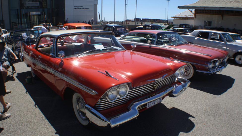 Cars parked in front of the WA Maritime Museum