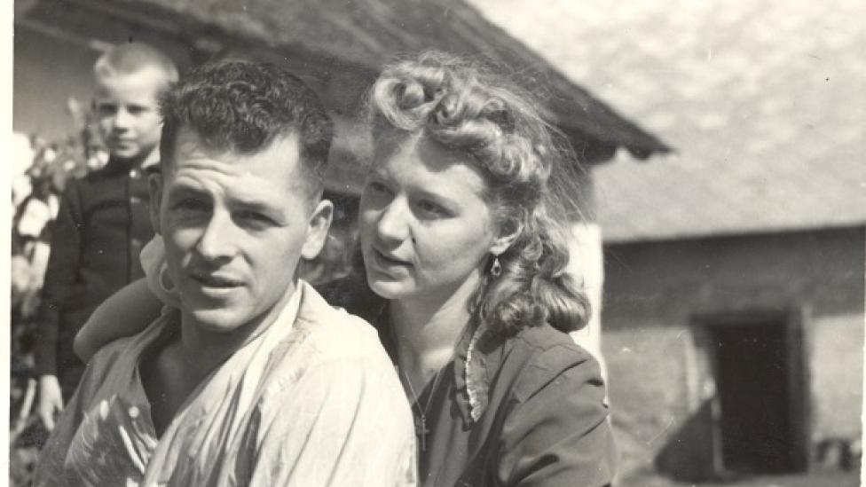   Karlis and Daina, September 1940. Taken in Karlis’ family’s home in west Latvia.  