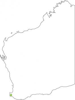 Distribution map for Geocrinia vittelina