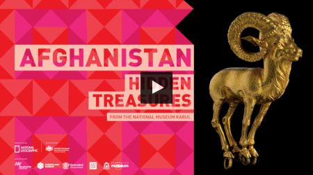Main branded graphic for the exhibition Afghanistan: Hidden Treasures
