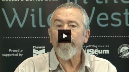 Mack McCarthy speaking at an In the Wild West lecture