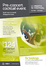Pre-concert cocktail event leaflet in a pdf format for download